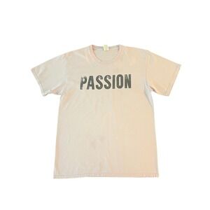 Port & Company Passion Human Good Graphic Tee Purple Cotton T-Shirt Large (0964)